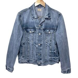 J CREW Men’s Japanese Kaihara Denim Trucker Style Denim Jacket medium